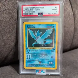 Articuno Fossil Holo 2/62 1st Edition Pokemon Graded PSA 9 - Image 1