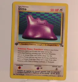 Pokemon TCG Ditto Fossil 18/62 1st Edition Rare Regular 50 HP EN 1999 - Image 3