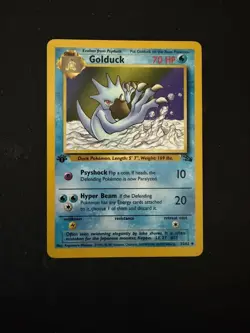 Golduck 35/62 1st Edition Fossil Pokemon WOTC - LP - Image 1