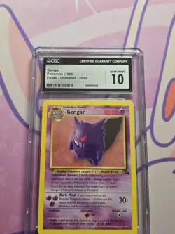 1999 Pokemon Fossil Gengar #20/62 CGC 10 Mint Gem Graded CLEAN RARE 👻 - Image 4