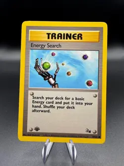 Pokemon Energy Search 59/62 Fossil 1st Edition WOTC Vintage 1999 - Image 1