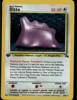 LP - Ditto (3) #03/62 | 1st Edition Holo Rare | Fossil - Image 1