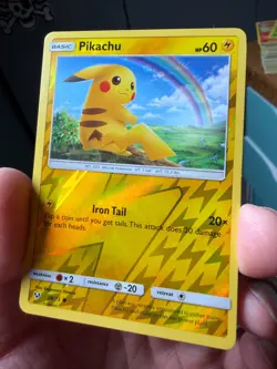 Pikachu - 28/73 - Shining Legends - Reverse Holo Pokemon LP TCG Card Rare - Image 2