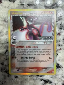 Mewtwo 12/113 EX Delta Species Stamped Reverse Holo Pokemon Card 2005 LP - Image 1