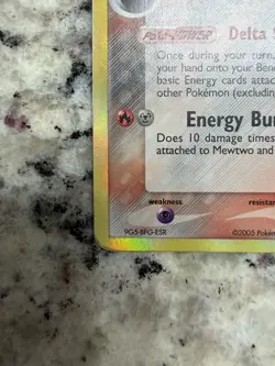 Mewtwo 12/113 EX Delta Species Stamped Reverse Holo Pokemon Card 2005 LP - Image 4