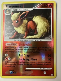 Flareon Rare Reverse Holo Rising Rivals 19/111 LP Pokemon card TCG - Image 1