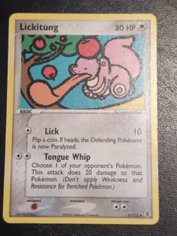 POKEMON TCG CARD LICKITUNG 37/112 EX FIRERED & LEAFGREEN NM/VLP - Image 1