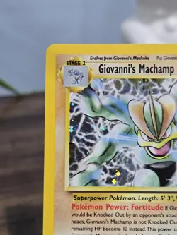 Pokemon TCG Giovanni's Machamp Rare Gym Challenge Holo Card 006/132 2000 NM - Image 3