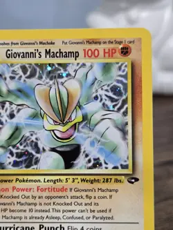 Pokemon TCG Giovanni's Machamp Rare Gym Challenge Holo Card 006/132 2000 NM - Image 4