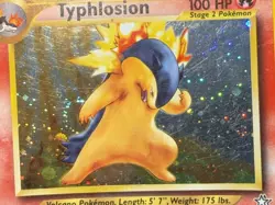 Pokemon Neo Genesis 2000 Typhlosion Holo Rare Card TCG 17/111 MP SWIRL 🌀 - Image 3