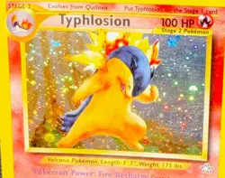 Pokemon Neo Genesis 2000 Typhlosion Holo Rare Card TCG 17/111 MP SWIRL 🌀 - Image 4