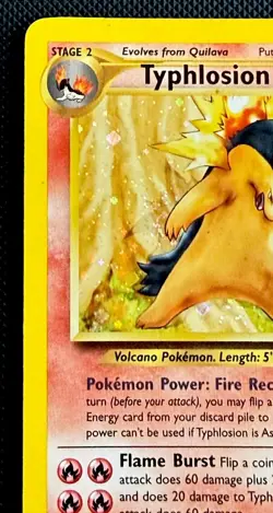 Pokemon Neo Genesis 2000 Typhlosion Holo Rare Card TCG 17/111 MP SWIRL 🌀 - Image 5
