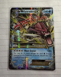 Pokemon TCG Breakpoint Mega M Gyarados EX Ultra Rare Holo Card 27/122 - Image 1