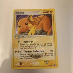 Pokemon TCG Raichu Holo Rare Card FireRed & LeafGreen 12/112 Reverse Holo - Image 1