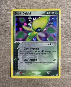 Pokemon TCG Dark Celebi 4/101 EX Hidden Legends Reverse Holo Holo Rare ENG 2004 - Image 1