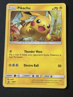 Pokemon Black Star Promo Shining Legends HOLO Pikachu SM76 - LP - Image 1