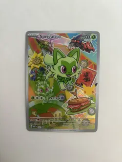 Pokemon First Partner Illustration Series 3 Sprigatito MEP 061 Black Star Promo - Image 1