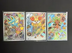 Pokemon First Partner Illustration Series 3 Chespin Fennekin and Froakie Kalos - Image 1