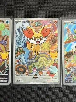 Pokemon First Partner Illustration Series 3 Chespin Fennekin and Froakie Kalos - Image 3