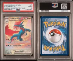 2025 POKEMON JOURNEY TOGETHER SPECIAL ILLUSTRATION RARE #187 SALAMENCE EX PSA 9 - Image 4