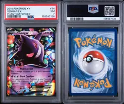 2014 Pokemon XY Phantom Forces Gengar EX 34/119 PSA 7 NM Ultra Rare Holo - Image 1