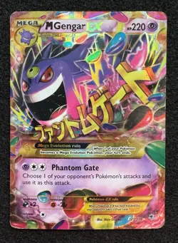 Pokemon TCG XY Phantom Forces Mega M Gengar EX Holo Card 121/119 HP - Image 1