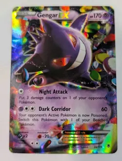 Pokemon Gengar EX 34/119 Phantom Forces Ultra Rare Holo NM 2014 - Image 1