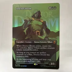 Wizards of the Coast MTG Marvel Super Heroes Doctor Doom Borderless Foil 0365 - Image 1