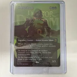 Wizards of the Coast MTG Marvel Super Heroes Doctor Doom Borderless Foil 0365 - Image 3