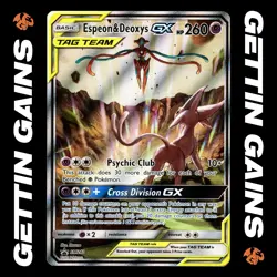 Espeon & Deoxys GX - SM240 - Black Star Promo - Pokemon Card - NM/M - Image 1
