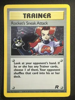 Pokemon Team Rocket TCG Rocket's Sneak Attack Holo Card 16/82 - LP - Image 1