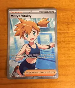 Pokemon TCG Misty's Vitality 111/084 Ultra Rare Full Art Trainer EN Pitch Black - Image 1