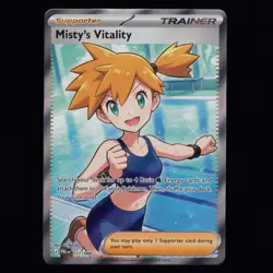 Misty's Vitality 111/084 Pitch Black Ultra Rare Pokemon TCG MINT - Image 1