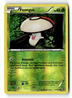 Pokemon Card Foongus LP Plasma Storm Reverse Holo Common 12/135 - Image 1