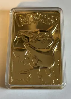 Vintage Burger King Pokemon 23K Gold Plated Pikachu Card w/ Pokeball 1999 w/ COA - Image 4