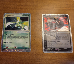 Pokemon TCG EX Ruby & Sapphire Holo EX 2-Card Lot Scyther ex Sharpedo ex - Image 1