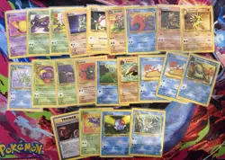 Pokemon Fossil/Team Rocket Set Common Uncommon MP-HP Played Vintage Card Lot - Image 1