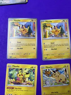 Five (5) Pikachu Card Lot - Pokemon TCG - Image 2