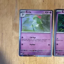 Pokemon TCG Mega Evolution Kirlia Ralts Riolu 3-Card Cosmos Holo Lot NM+ - Image 2