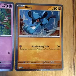 Pokemon TCG Mega Evolution Kirlia Ralts Riolu 3-Card Cosmos Holo Lot NM+ - Image 4