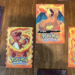 Pokemon Vintage 1998 Topps TV Animation Edition Mixed 14 Card Lot Charizard - Image 4