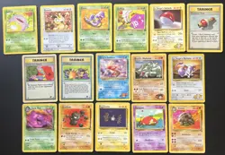 Pokemon WOTC Base Set, Fossil, Team Rocket, Gym Heroes Rare Vintage 16 card Lot - Image 1