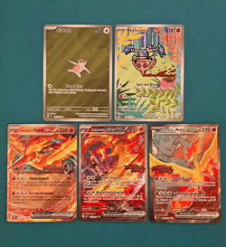 Pokemon 5 Card Lot - Slakoth+Hitmontop+Team Rocket's Moltres - Image 1