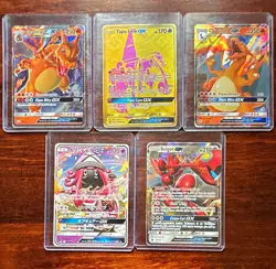 Nintendo Pokemon TCG GX Promo Holo 5-Card Lot Charizard Tapu Lele Scizor - Image 1