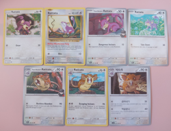 Pokemon TCG Rattata Raticate 10 Card Lot inc Alolan & Team Rocket. MixedLanguage - Image 1