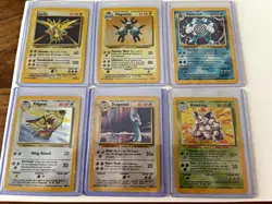Nintendo Pokemon TCG 6-Card Lot: Zapdos & Magneton + Base/Jungle/Fossil 1999 - Image 1