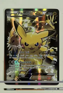 Pokemon TCG Pikachu EX XY124 XY Promo Holo English Pokemon NEAR MINT - Image 1