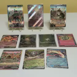 Pokemon TCG Japanese Holo Full Art 8-Card Lot SV7/SV8 Terapagos ex Milotic ex - Image 1