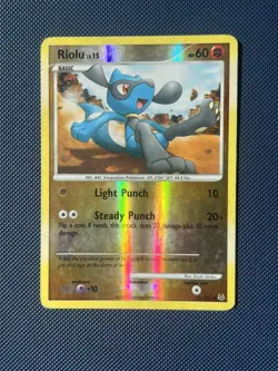 Riolu 91/127 REVERSE HOLO Platinum 2009 Pokemon TCG Card - MP - Image 1