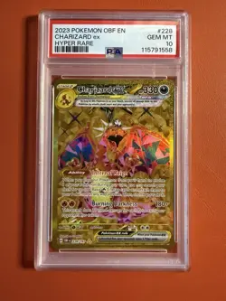 Pokemon TCG Charizard EX Obsidian Flames Holo Hyper Rare PSA 10 - Image 1